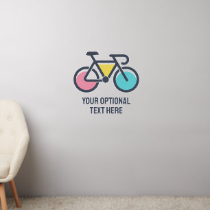 Custom Text Cycling Wall Decal
