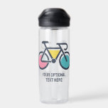 Custom Text Cycling Water Bottle<br><div class="desc">Change the text field to what you want. Using the editing tool,  you can further change the font and its size and color,  and the background color,  if you wish. See my store for more cycling / biking items.</div>