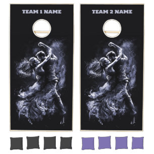 Custom Text Dancing Couple Cornhole Set