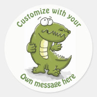 Custom Text Dancing Crocodile Cartoon