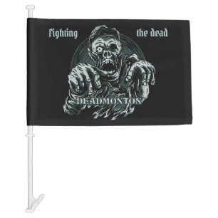 Custom text DEADMONTON car flag