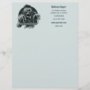 Custom text DEADMONTON stationery