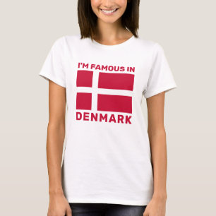 Custom Text Denmark Flag T-Shirt