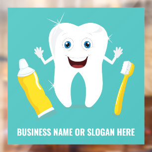 Custom text Dental Window Cling