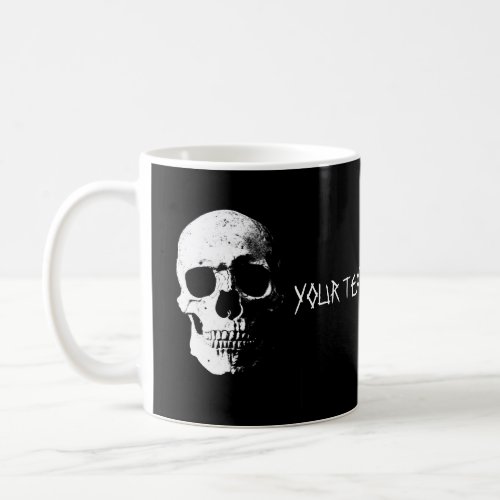Custom Text Design Template Skull Halloween Party  Coffee Mug