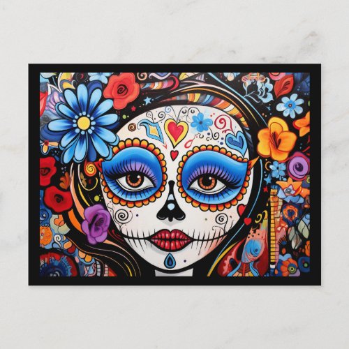 Custom text  Da de Muertos Postcard