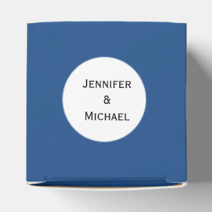 Custom Text Dice Gift Box Blue & White Template