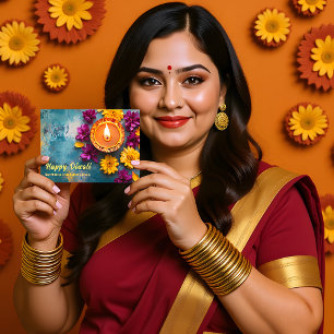 Custom text, Diwali Delight Holiday Card