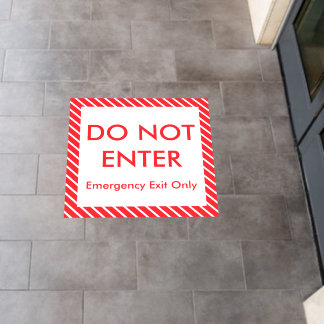 Custom Text Do Not Enter Floor Decal Business Sign