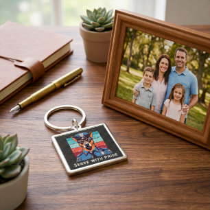 Custom Text Dog Gifts for Police Officers Dad Him Keychain