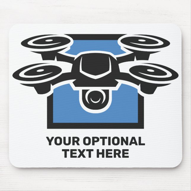 Custom Text Drone Mouse Pad (Front)