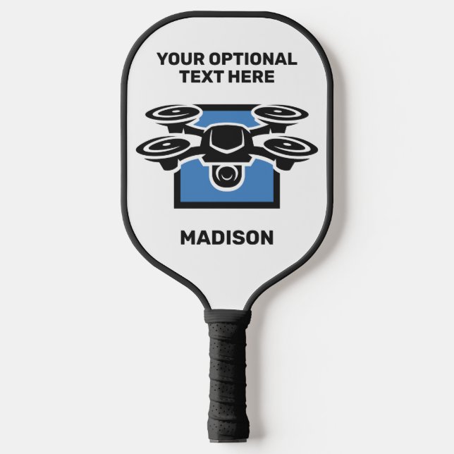 Custom Text Drone Pickleball Paddle (Front)