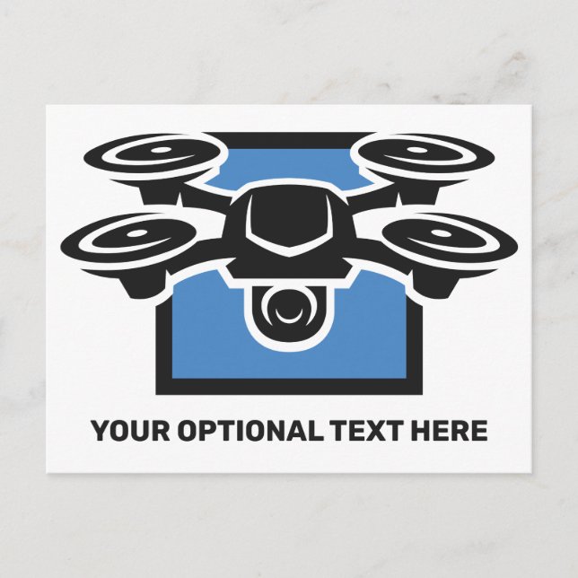 Custom Text Drone Postcard (Front)