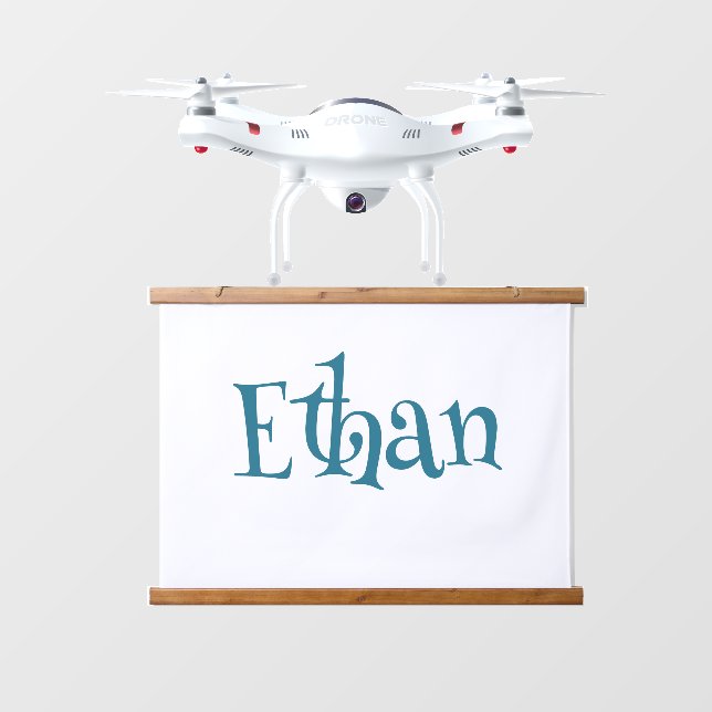 Custom text Drone Wall Decal (Front)