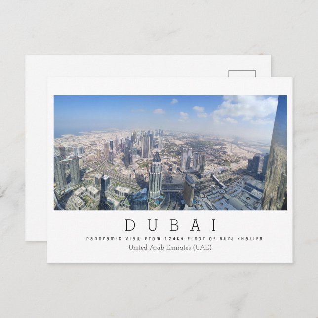 Custom text,  Dubai, United Arab Emirates Postcard (Front/Back)