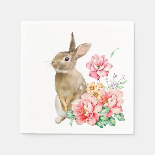 CUSTOM TEXT _ Easter Bunny  Napkins