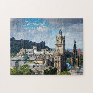Custom Text Edinburgh Scotland Jigsaw Puzzle