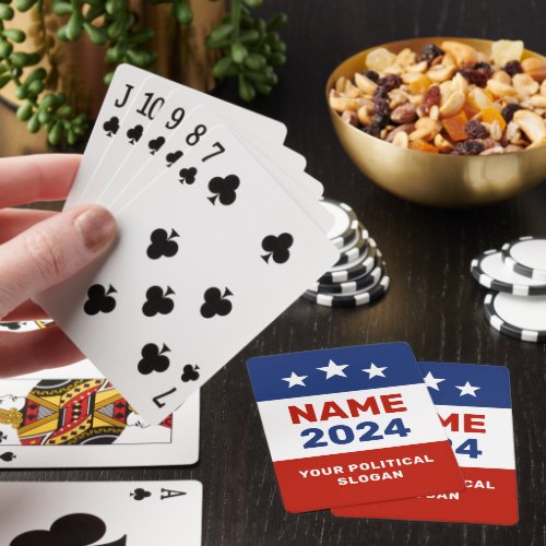 Custom Text Election Campaign Gear Playing Cards