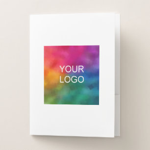Custom Text Elegant Template Upload Your Logo Pocket Folder