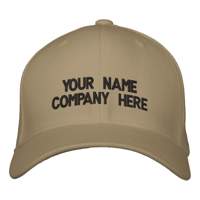 Custom Text Embroidered Baseball Hat Choose Color (Front)