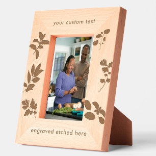 Custom Text Engraved Picture Frame Cooking Herbs