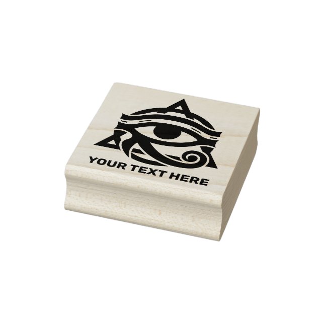 Custom Text Eye of Horus Rubber Stamp (Stamp)