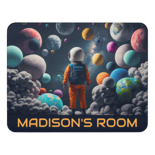 Custom Text Fantasy Space Kid Door Sign