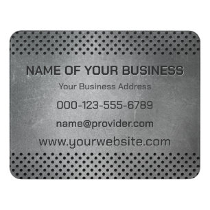 Custom Text Faux Metal Door Sign