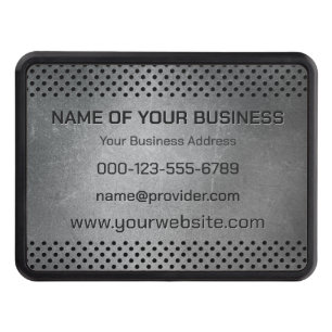 Custom Text Faux Metal Hitch Cover