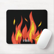 Custom text fire Trendy background red Black