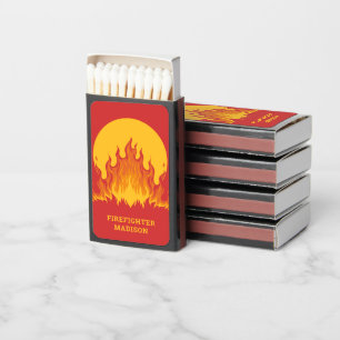 Custom text Firefighter Matchboxes