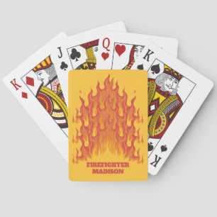 Custom text Firefighter Poker Cards