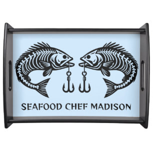Custom Text Fish Serving Tray