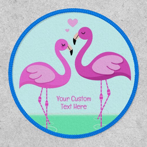 Custom Text Flamingo Love Patch