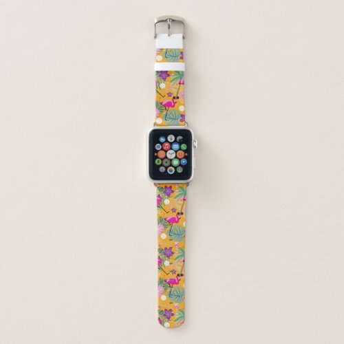 Custom text Flamingo Party   Apple Watch Band