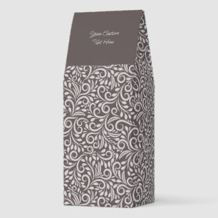 Custom Text Floral Pattern Roasted Coffee