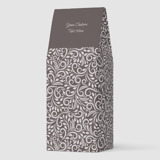 Custom Text Floral Pattern Roasted Coffee (Back)