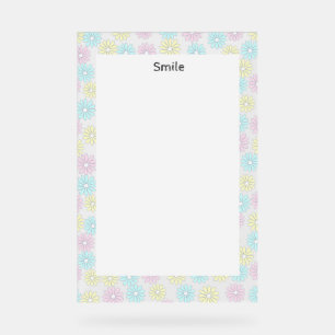 Custom Text Flowers Pastel Acrylic Sign