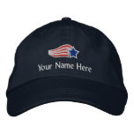 Custom Text Flying Star Logo Embroidered Hat