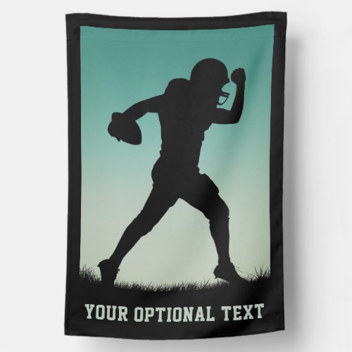 Custom Text Football Player House Flag