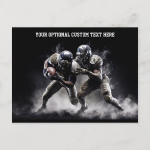 Custom Text Football Players Illustration Postcard