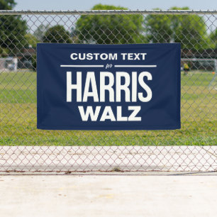 Custom Text for Harris Walz Banner