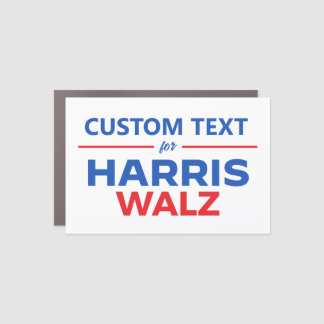 Custom Text for Harris Walz Car Magnet