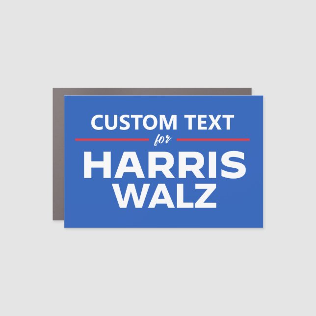 Custom Text for Harris Walz Car Magnet (Front)