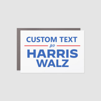 Custom Text for Harris Walz Car Magnet