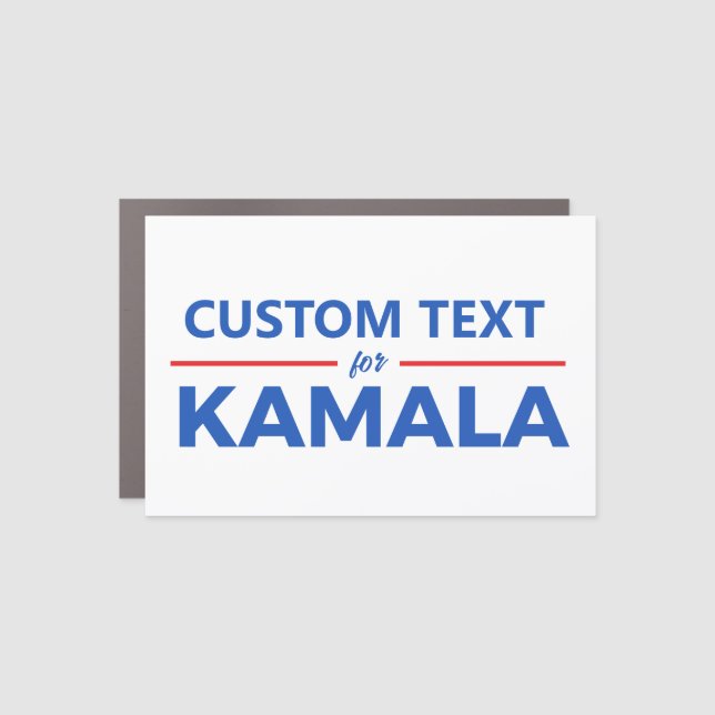 Custom Text for Kamala 2024 Car Magnet (Front)