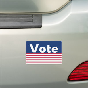 Custom Text for Red White and Blue Vote Car Magnet
