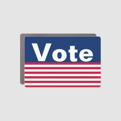 Custom Text for Red White and Blue Vote Car Magnet