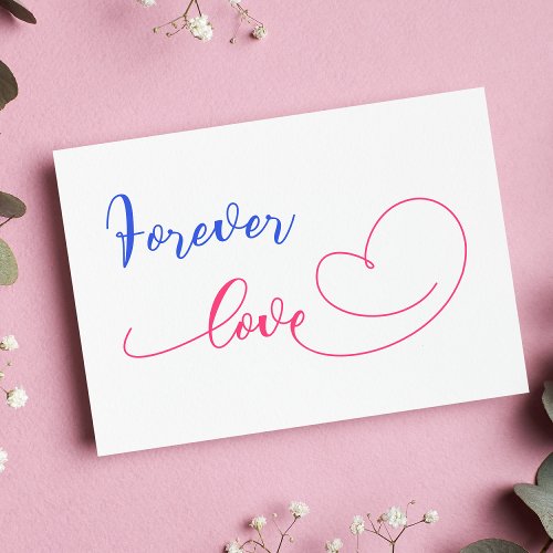 Custom Text Forever Love Card