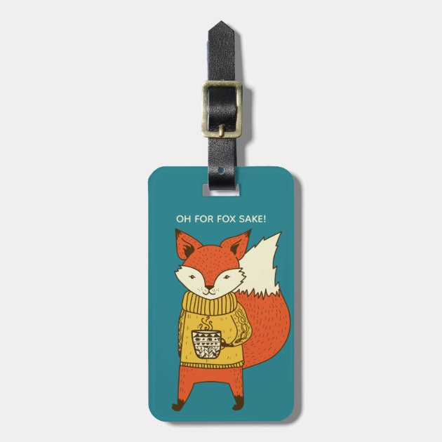 fox luggage tag